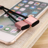 Maxbell Protable Double Jack Headphone Audio Charging Adapter for iPhone Rose Gold