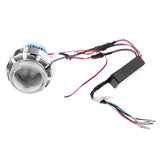 Maxbell 2.8" Motorcycle Universal LED Projector Headlight Bulb w/Angel Demon Eyes