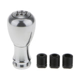 Maxbell 5 Speed Universal Manual Car Stick Gear Shift Knob Lever Silver