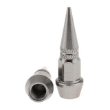 Maxbell 4x Long Spiked Valve Stem Caps Metal Thread Kit/Set For Wheel/Tires Titanium