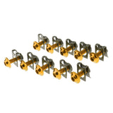 Maxbell 10 Piece Motorbike M6/6mm Body Fairing Bolts Fastener Clips for Honda Gold