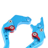 Maxbell 2 Pieces Adjustable Hand Brake & Clutch Levers for Honda Grom MSX125 Blue