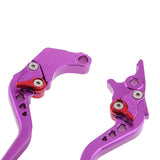Maxbell 2 Pieces Adjustable Hand Brake & Clutch Levers for Honda Grom MSX125 Purple