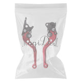Maxbell GY6 Scooter Adjustable Brake Levers Aluminum Handle Rear Disc & Drum Red