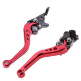 Maxbell GY6 Scooter Adjustable Brake Levers Aluminum Handle Rear Disc & Drum Red