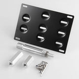Maxbell Front Bumper Tow Hook License Plate Mounting Holder Bracket For Benz - Black