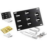 Maxbell Front Bumper Tow Hook License Plate Mounting Holder Bracket For Benz - Black