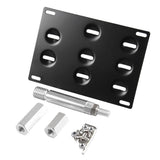 Maxbell Front Bumper Tow Hook License Plate Mounting Holder Bracket For Benz - Black
