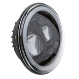 Maxbell 7'' LED Headlight & Halo Ring For Jeep Wrangler JK LJ TJ Black