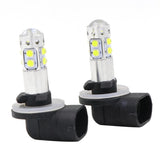 Maxbell 2 Pieces 881 10SMD LED 50W Car Fog Driving DRL Light Bulbs 6000K Xenon White