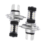 Maxbell 2 Pieces H4 80W 2828 High Power Fog Light Driving DRL LED Bulb White