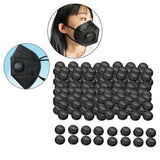 Maxbell 100pcs Breathing Valve Filter Replacement Respirator for Face Mask Black