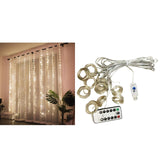 Maxbell Christmas 3x3m 300LED USB Curtain Fairy String Lights Warm White