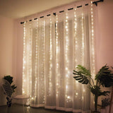 Maxbell Christmas 3x3m 300LED USB Curtain Fairy String Lights Warm White