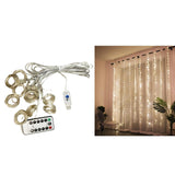 Maxbell Christmas 3x3m 300LED USB Curtain Fairy String Lights Warm White