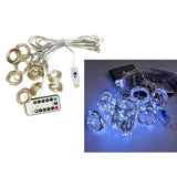 Maxbell Christmas 3x3m 300LED USB Curtain Fairy String Lights Blue