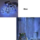 Maxbell Christmas 3x3m 300LED USB Curtain Fairy String Lights Blue