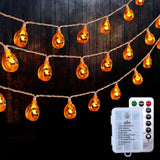 Maxbell Pumpkin String Light Halloween Spooky Battery LED Lights 2.5m 20 LED