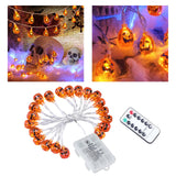 Maxbell Pumpkin String Light Halloween Spooky Battery LED Lights 2.5m 20 LED