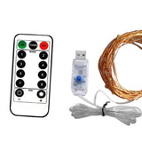 Maxbell 5V LED String Lights Copper Wire Multicolor Twinkle with Remote Control  10M 100LED Warm