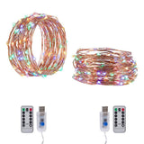 Maxbell 5V LED String Lights Copper Wire Multicolor Twinkle with Remote Control  10M 100LED Warm