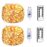 Maxbell 5V LED String Lights Copper Wire Multicolor Twinkle with Remote Control  10M 100LED Warm