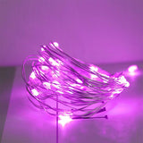 Maxbell 5V LED String Lights Copper Wire Multicolor Twinkle with Remote Control  10M 100LED Pink