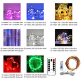 Maxbell 5V LED String Lights Copper Wire Multicolor Twinkle with Remote Control  10M 100LED Purple