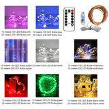 Maxbell 5V LED String Lights Copper Wire Multicolor Twinkle with Remote Control  10M 100LED Purple