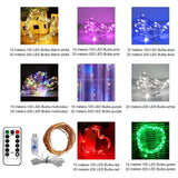 Maxbell 5V LED String Lights Copper Wire Multicolor Twinkle with Remote Control  10M 100LED Purple