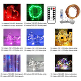 Maxbell 5V LED String Lights Copper Wire Multicolor Twinkle with Remote Control  10M 100LED Purple