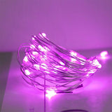 Maxbell 5V LED String Lights Copper Wire Multicolor Twinkle with Remote Control  20M 200LED Pink