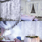 Maxbell Window Curtain Lights Outdoor Decor Festival Room Wedding Home White