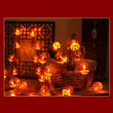 Maxbell String Lights Chinese New Year Traditional Red Lantern for Garden Party USB