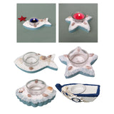 Maxbell Mediterranean Style Candle Holder Candlestick Stand Statue Party Fish