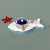 Maxbell Mediterranean Style Candle Holder Candlestick Stand Statue Party Fish