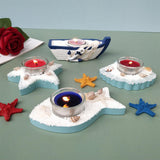 Maxbell Mediterranean Style Candle Holder Candlestick Stand Statue Party Fish