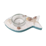Maxbell Mediterranean Style Candle Holder Candlestick Stand Statue Party Fish