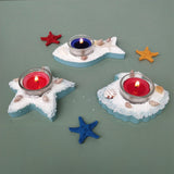 Maxbell Mediterranean Style Candle Holder Candlestick Stand Statue Party Fish