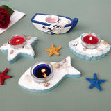 Maxbell Mediterranean Style Candle Holder Candlestick Stand Statue Party Fish