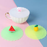 Maxbell 8x Reusable Silicone Cup Lids Coffee Mug Cover Dustproof Creative Style D
