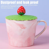 Maxbell 8x Reusable Silicone Cup Lids Coffee Mug Cover Dustproof Creative Style D