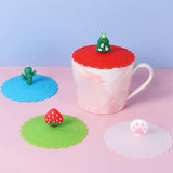 Maxbell 8x Reusable Silicone Cup Lids Coffee Mug Cover Dustproof Creative Style D