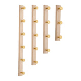 Maxbell Wood Coats Hanger Rack Wall Hooks for Bathroom Kitchen 3 Hooks 25cmx3.5cm