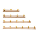 Maxbell Wood Coats Hanger Rack Wall Hooks for Bathroom Kitchen 3 Hooks 25cmx3.5cm