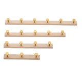 Maxbell Wood Coats Hanger Rack Wall Hooks for Bathroom Kitchen 3 Hooks 25cmx3.5cm