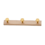 Maxbell Wood Coats Hanger Rack Wall Hooks for Bathroom Kitchen 3 Hooks 25cmx3.5cm