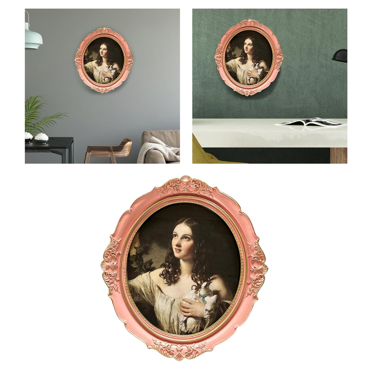 Maxbell Photo Frame Engraved Decorative Resin for Bedroom Home Decoration Porch