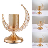 Maxbell Eid Mubarak Candle Holder Candle Lantern for Golden Dining Table Outdoor