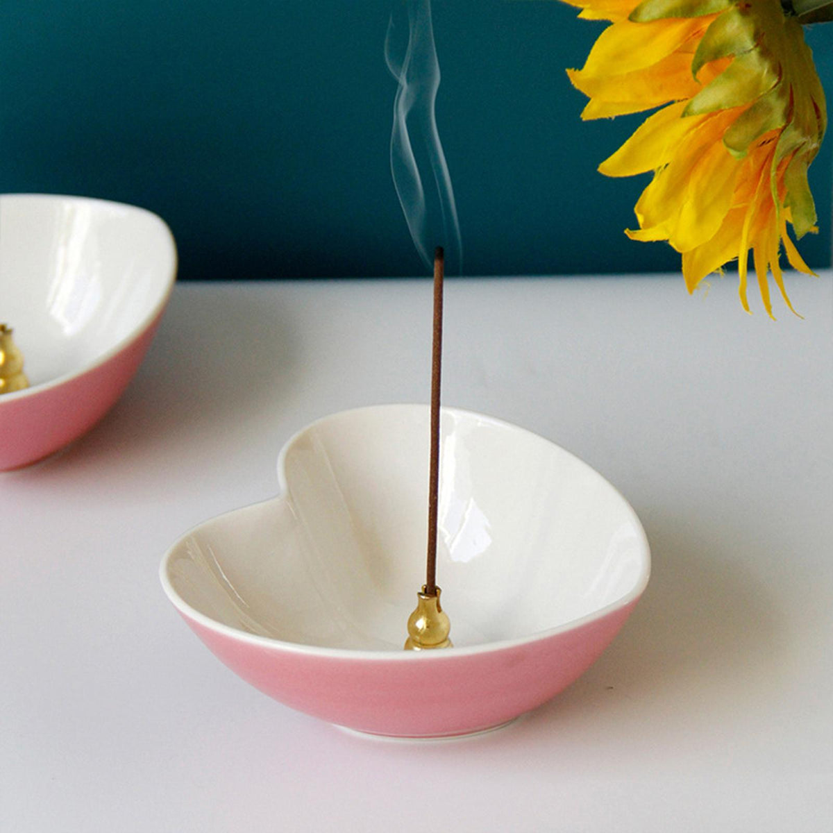 Maxbell Ceramic Incense Burner Adorable Censer Holder for Office Living Room Yoga